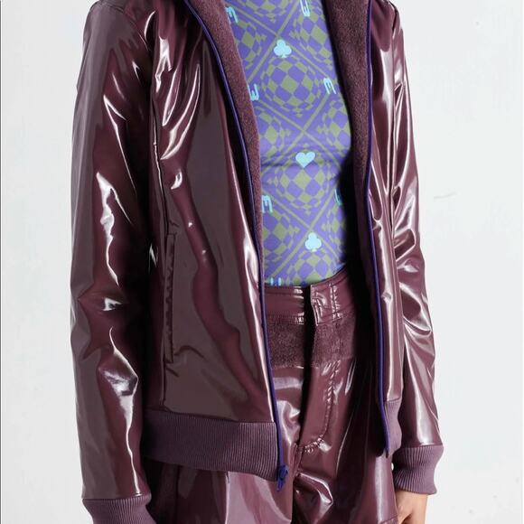 NEW MAISIE WILEN Humanoid Track Jacket Aubergine Purple Shiny Small - Picture 4 of 10